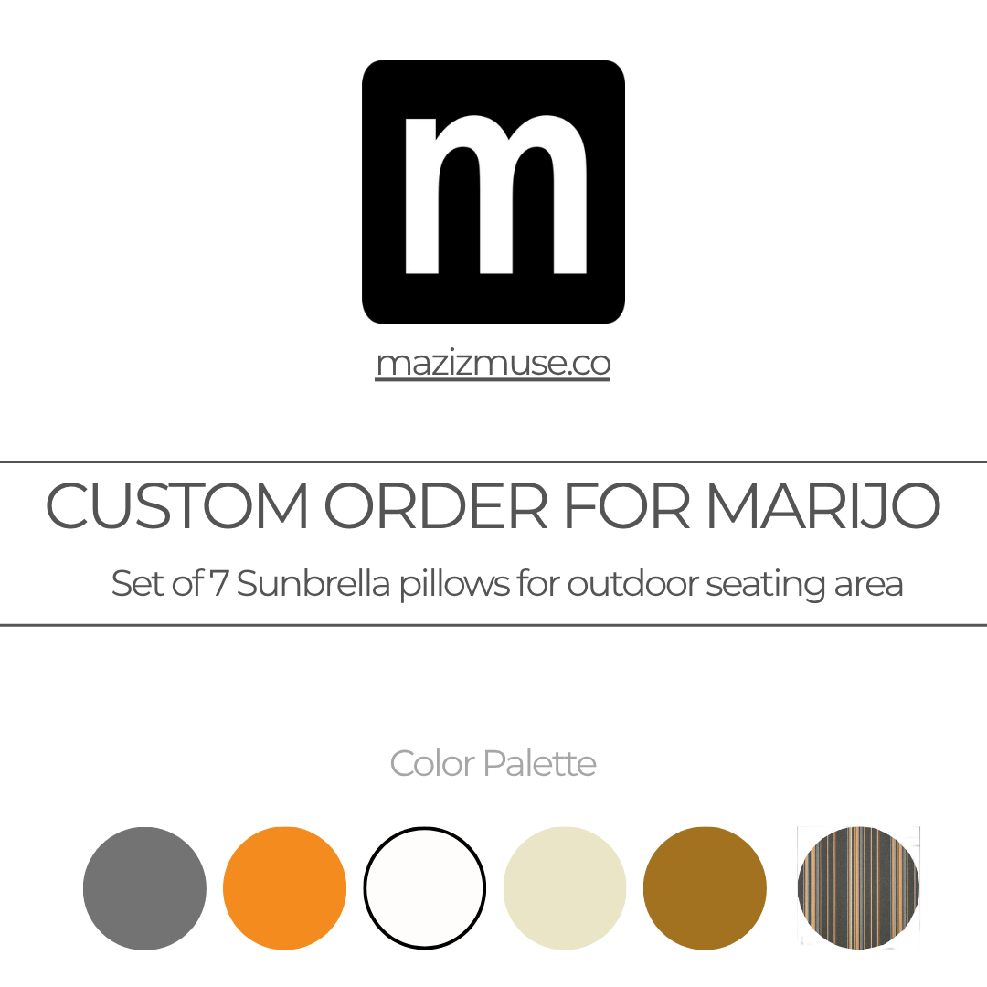 Custom Set of Sunbrella Pillows for Marijo