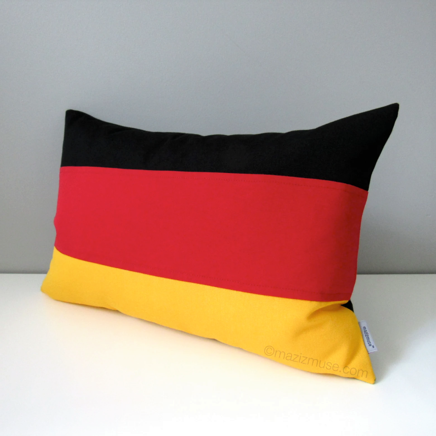 Decorative German Flag Cushion Cover, Germany Flag Sunbrella Pillow Cover
