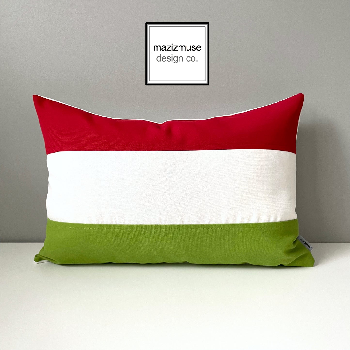 Hungary Flag Cushion Cover, Hungarian Flag, Sunbrella Outdoor Pillow