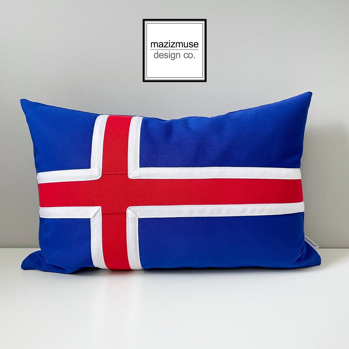 Decorative Iceland Flag Cushion Cover, Icelandic Flag Sunbrella Pillow Cover