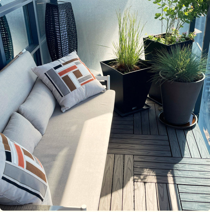 Mid Century Modern Pillow, Decorative Abstract Sunbrella® Cushion