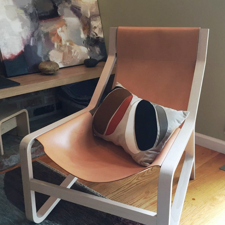 mid century modern outdoor pillow in sunbrella fabric for fade and stain resistance