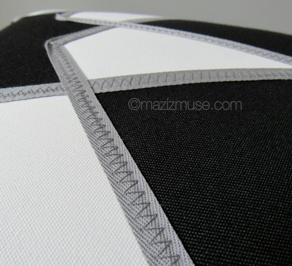 Black & White Sunbrella® Outdoor Pillow Cover, Modern Geometric Cushions