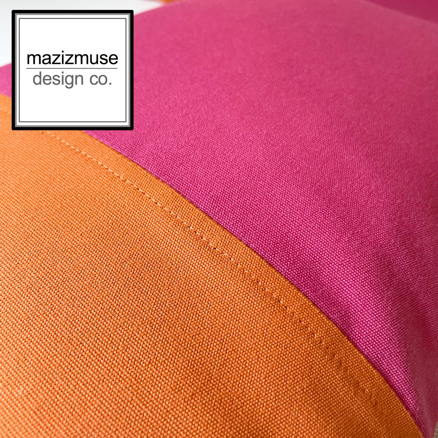Pink & Orange Sunbrella Outdoor Cushion Cover, Hot Pink Pillow Cover