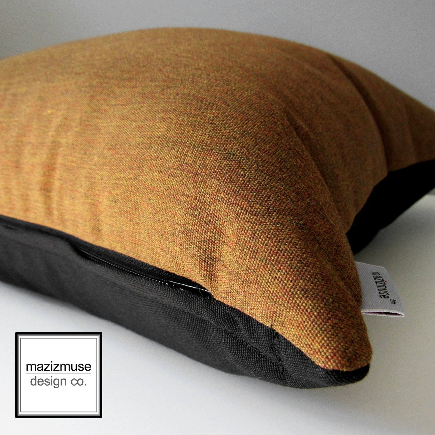 Modern Teak Sunbrella Outdoor Pillow Cover, Decorative Cognac Brown Sunbrella Cushion Cover