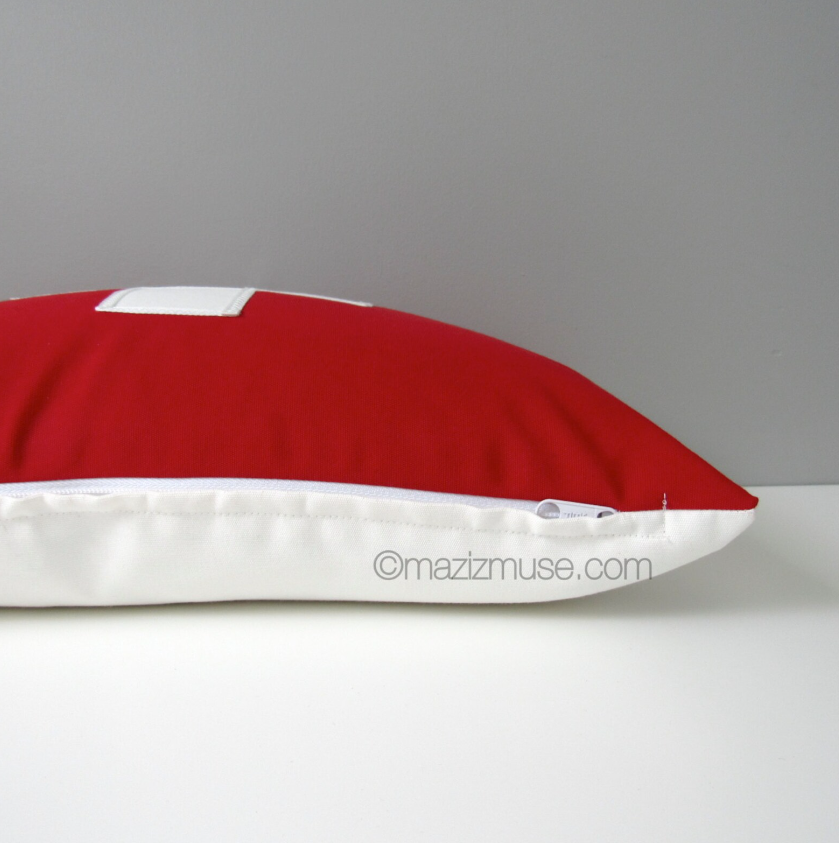 Swiss Flag Pillow Cover, Switzerland Cushion Cover, Outdoor Sunbrella® Decor