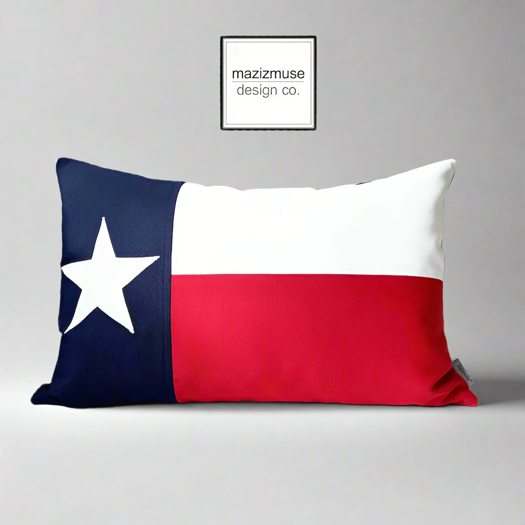 Texan Flag Pillow Cover, Texas Lonestar Outdoor Sunbrella® Pillow