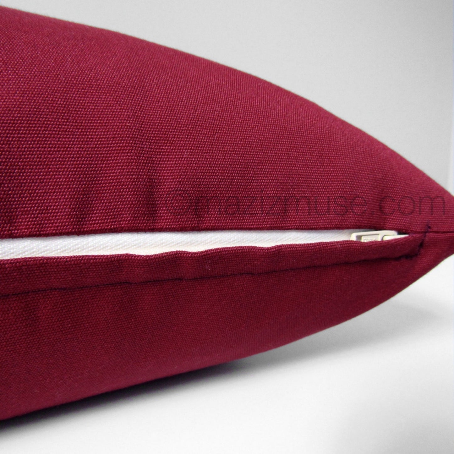 burgundy sunbrella pillow with zipper