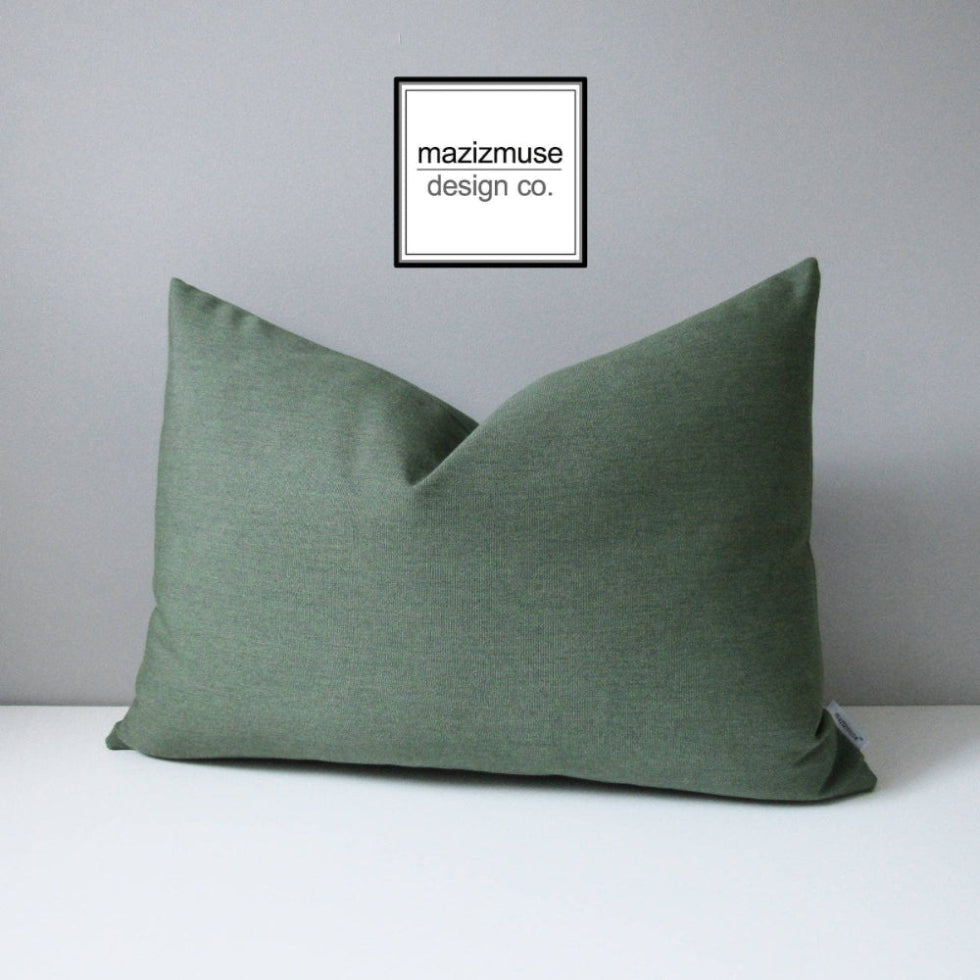 Fern Sunbrella® Outdoor Pillow Cover, Green Cushion Cover