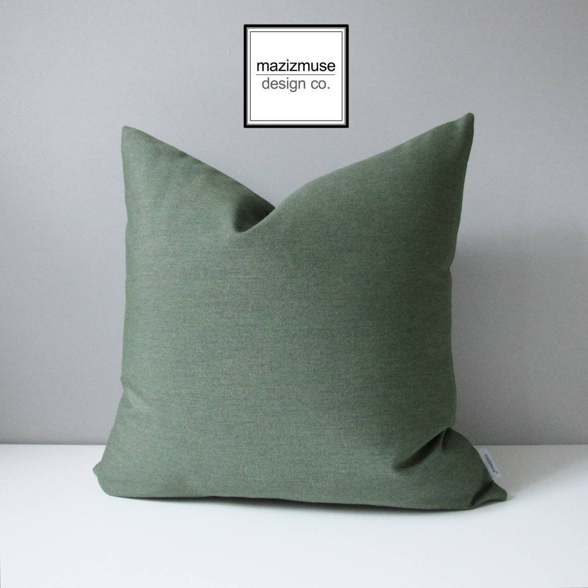 solid fern green sunbrella outdoor pillow cover