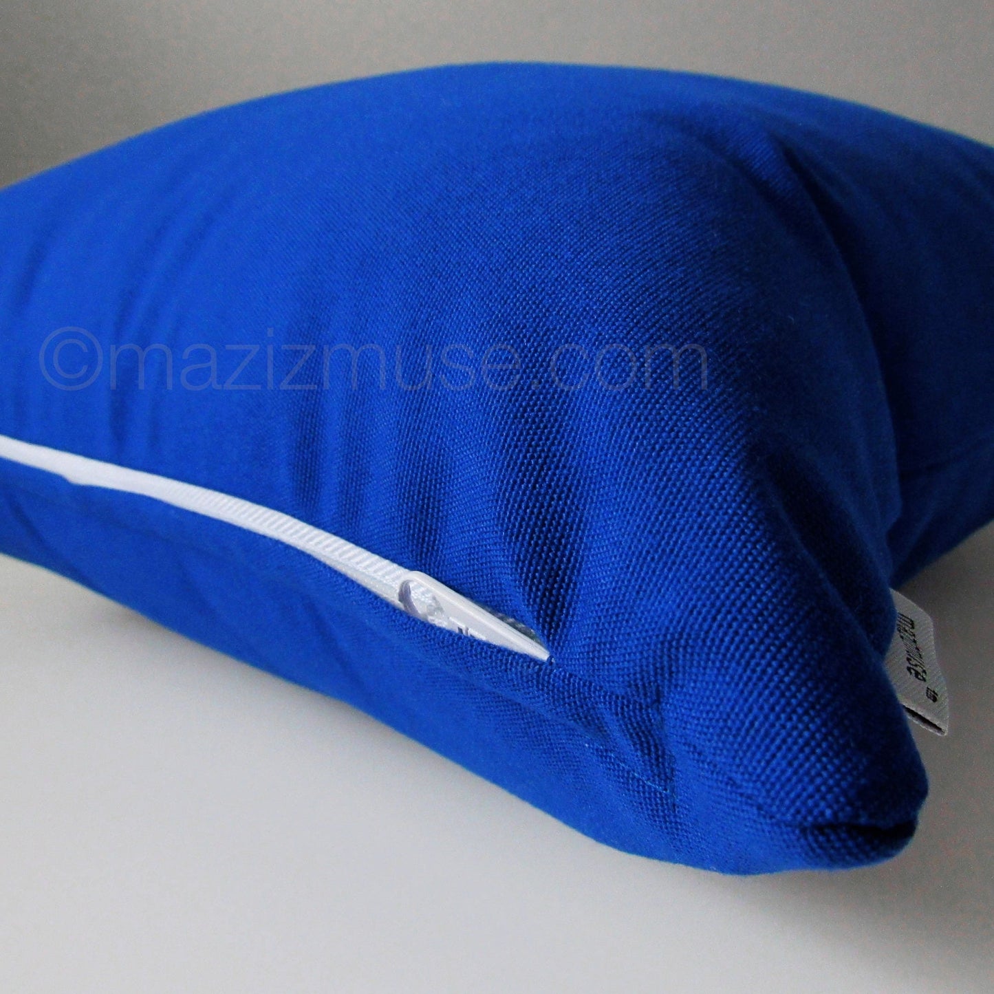 True Blue Sunbrella Outdoor Pillow Cover, Decorative Royal Blue Cover