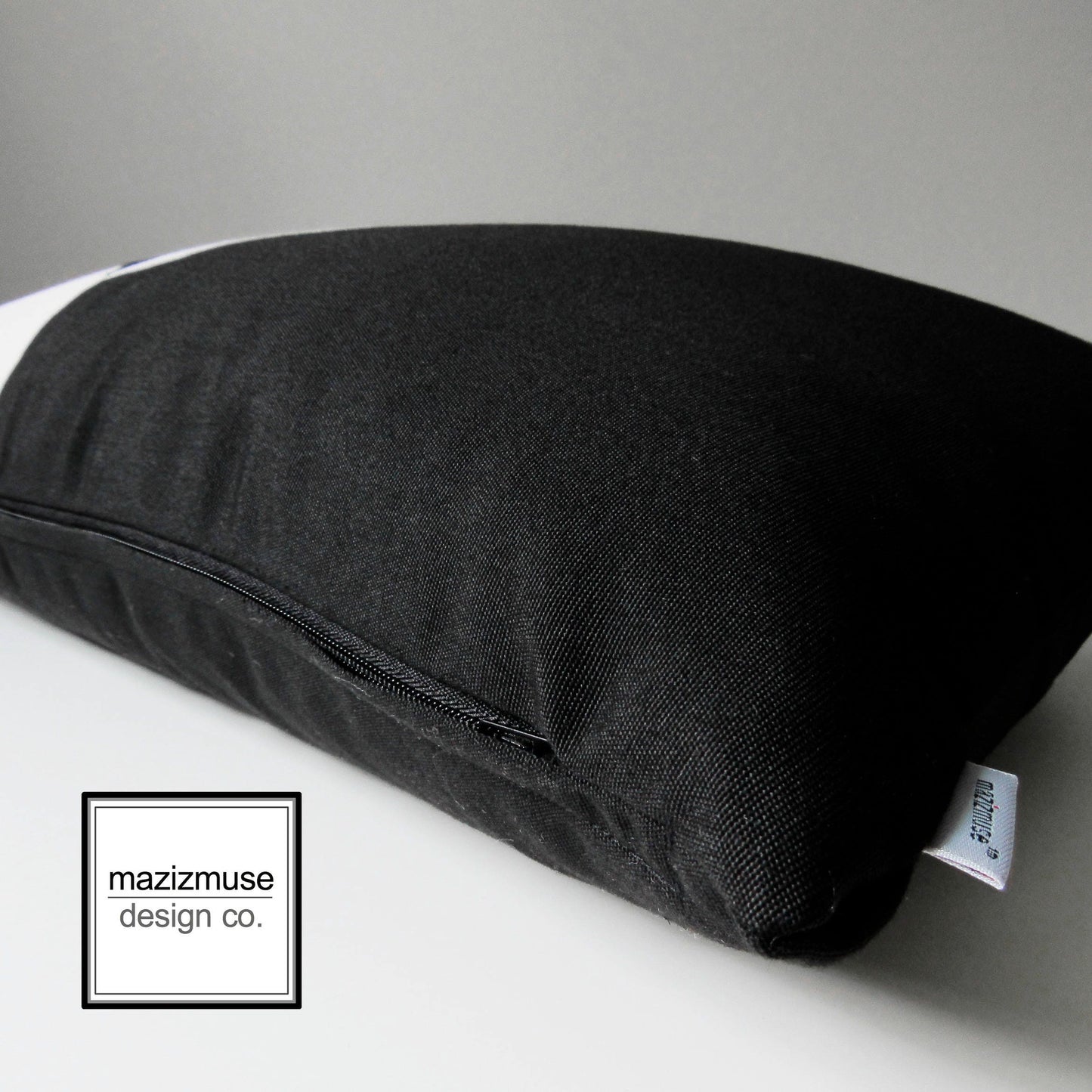 Modern Black & White Geometric Sunbrella Pillow Cover, Outdoor Cushion Cover