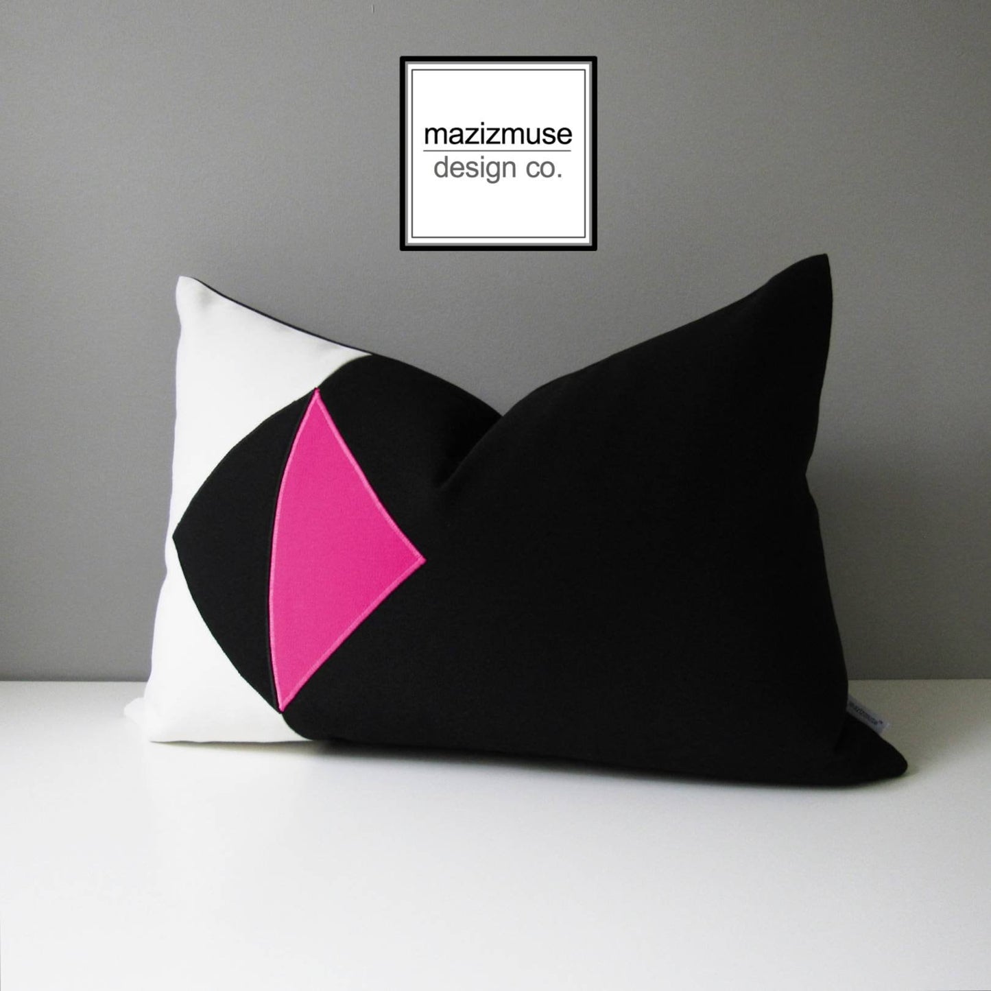 Geometric Black & White Outdoor Sunbrella Cushion Cover, Modern Grey Pillow Cover