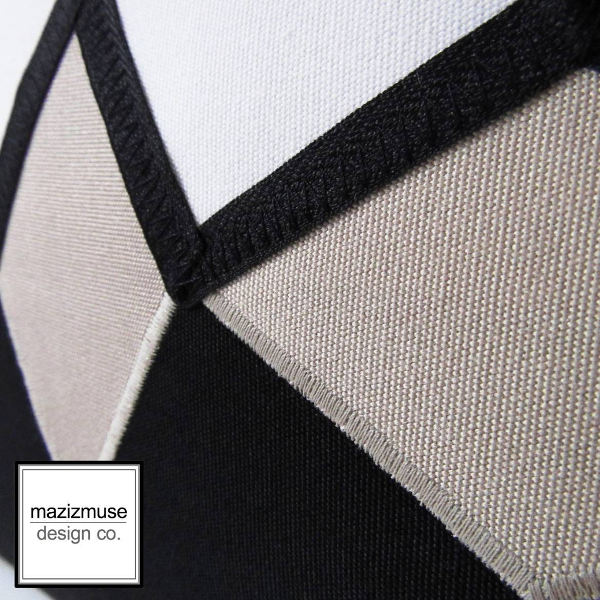 Modern Sunbrella® Outdoor Pillow Cover, Black White & Grey Geometric Cushion Cover