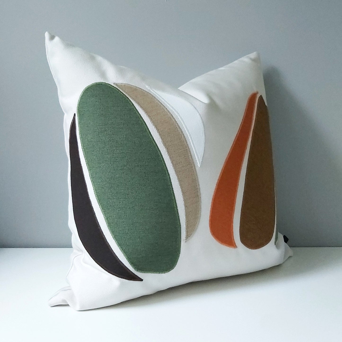 Decorative Abstract Outdoor Cushion, Mid Century Modern Sunbrella Pillow