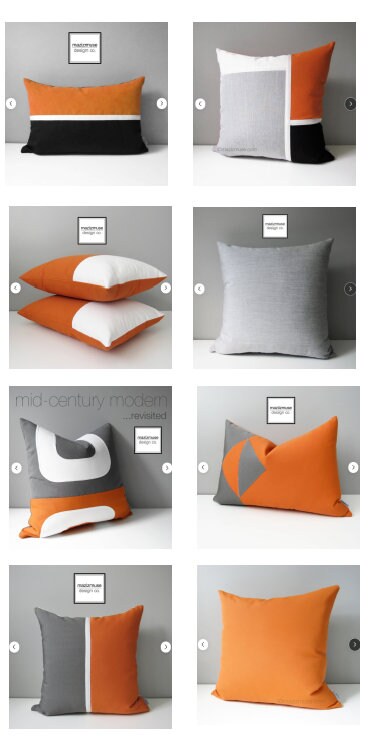Tuscan Orange Sunbrella Outdoor Cushion Cover, Decorative Cushion Cover