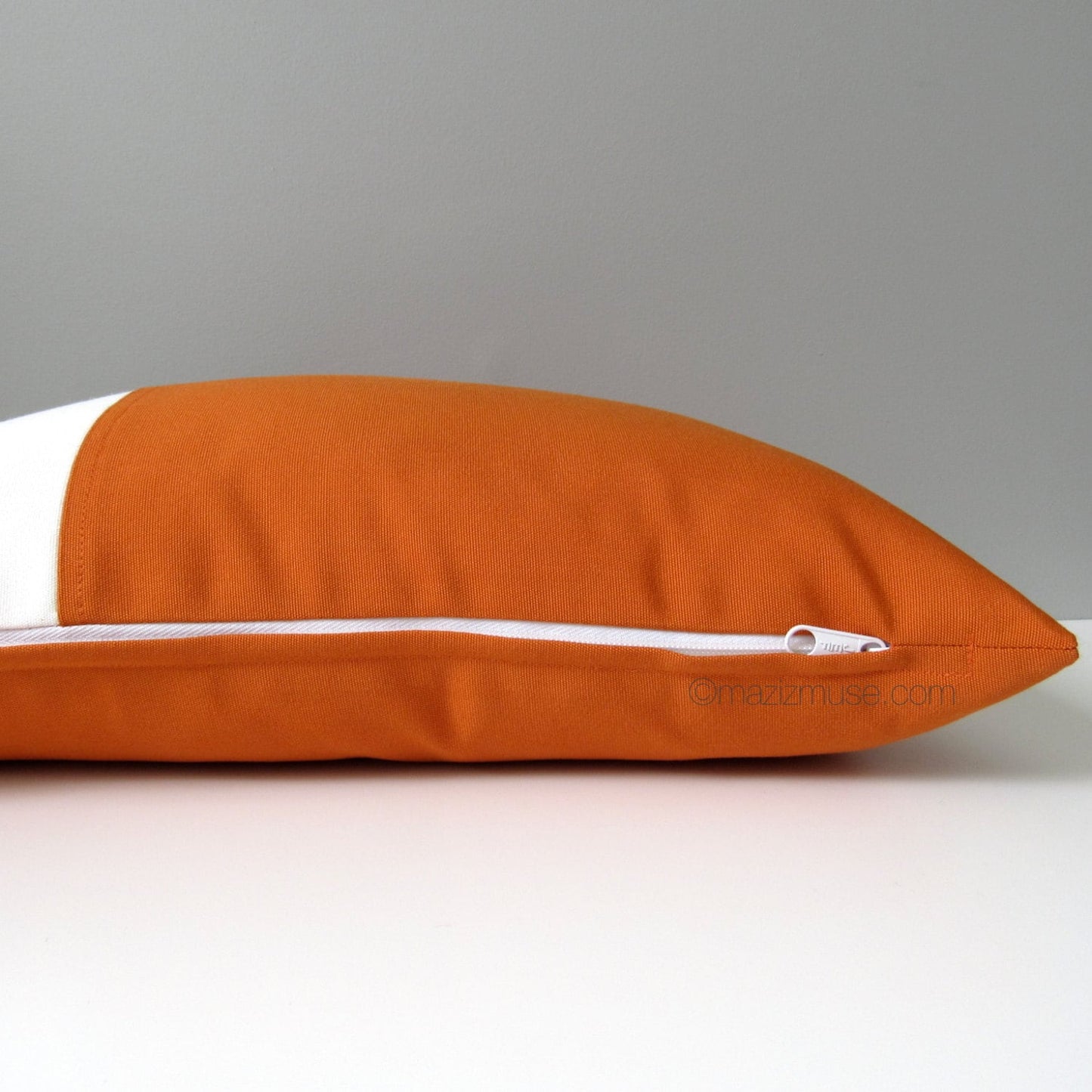 Modern Orange Outdoor Pillow Cover, Decorative Tuscan Sunbrella Cushion Cover