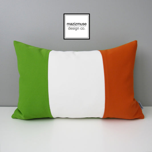 Decorative Ireland Flag Cushion Cover, Irish Flag Sunbrella Pillow Cover