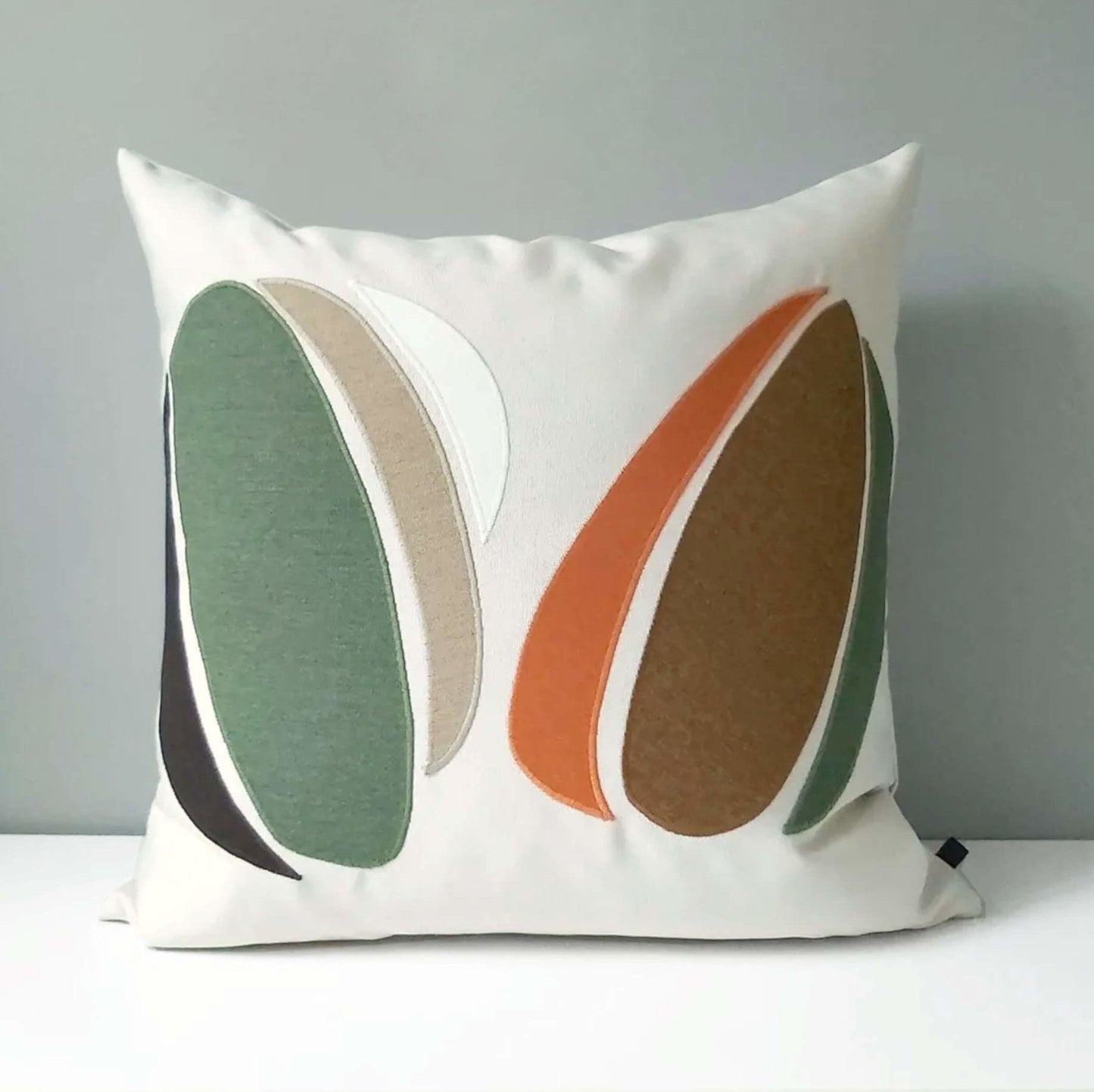 Abstract Sunbrella® Outdoor Pillow, Mid Century Modern Cushion