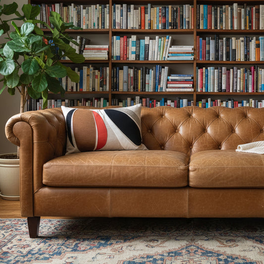 Abstract Outdoor Sunbrella Pillow, Modern Burnt Orange Cushion