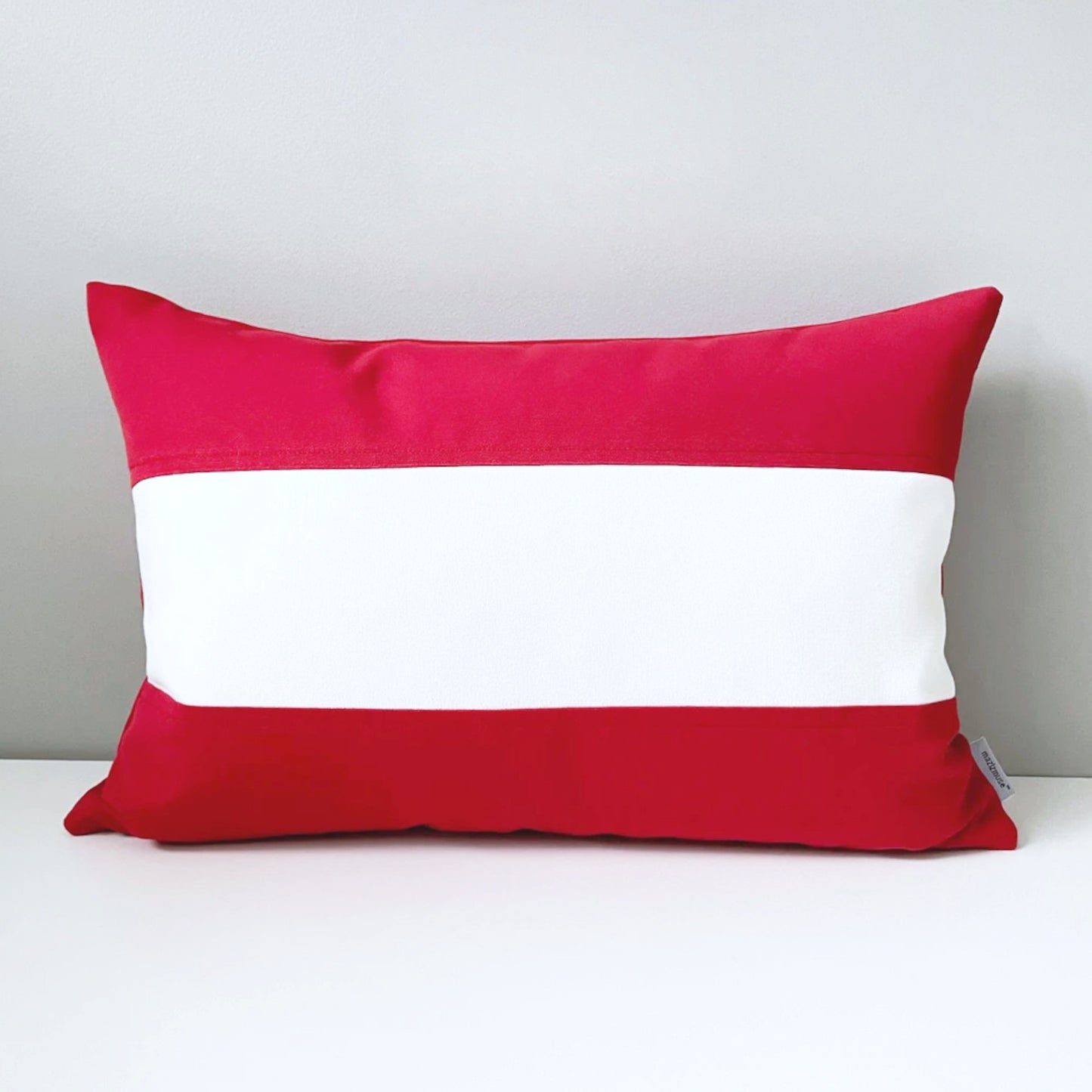 Austria Flag Pillow Cover, Austrian Flag Sunbrella® Outdoor Cushion Cover