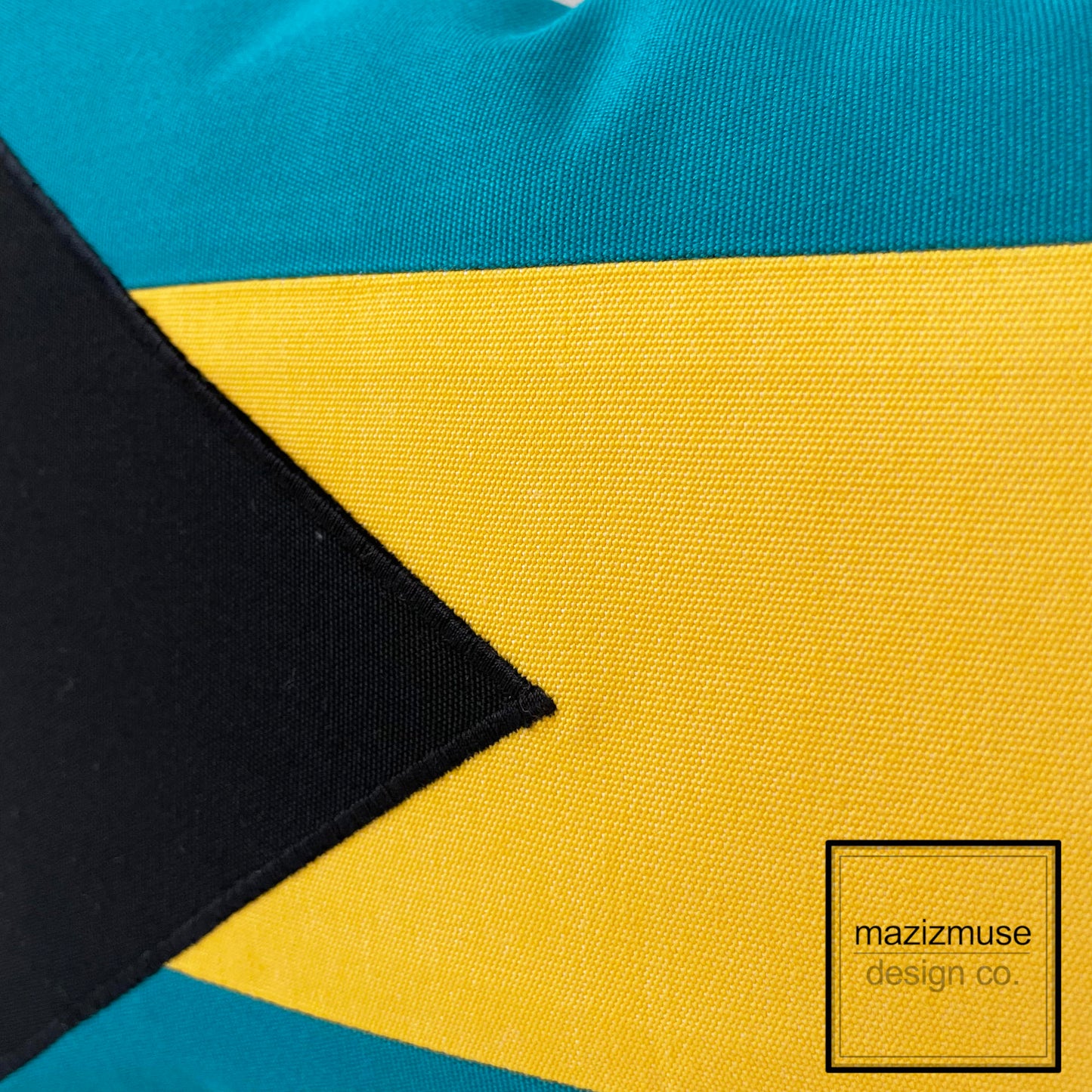 Bahamas Flag Sunbrella Cushion Cover, Bahamainian Flag Pillow Cover by Mazizmuse