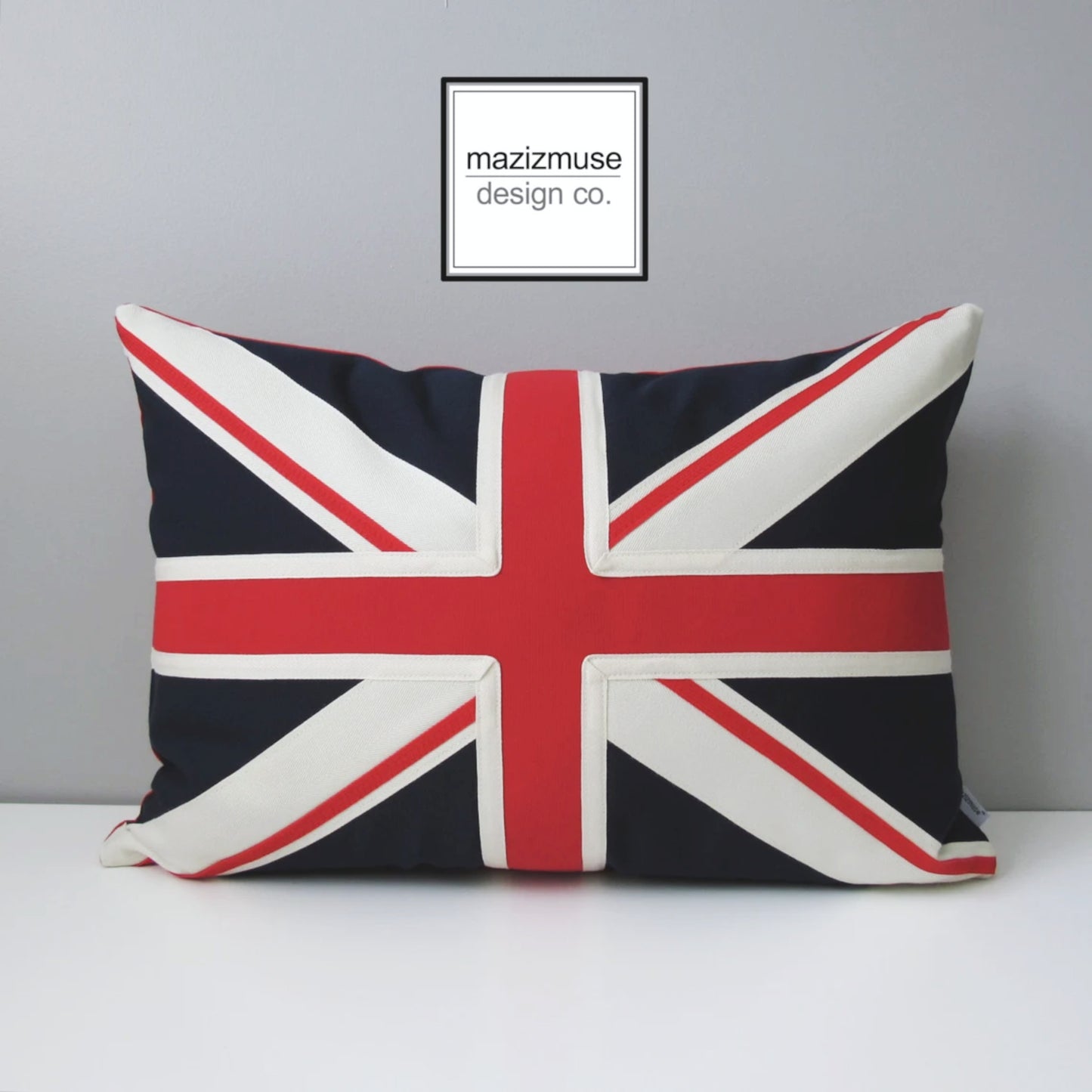 Black & White Cornish Flag Pillow Cover, Outdoor Sunbrella Cushion Cover