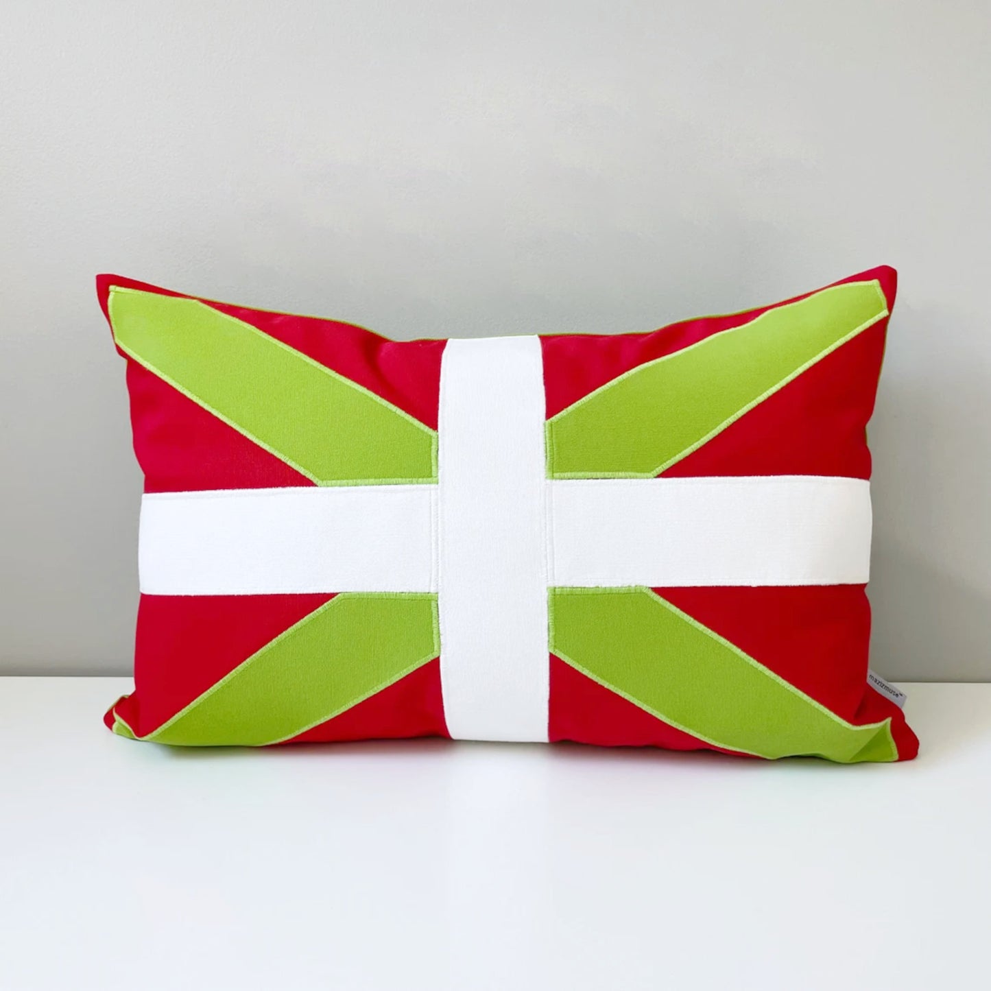 Basque Flag Pillow Cover, Ikurrina Sunbrella® Outdoor Cushion Cover