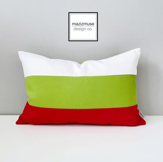 bulgarian flag pillow size 12 inches by 18 inches