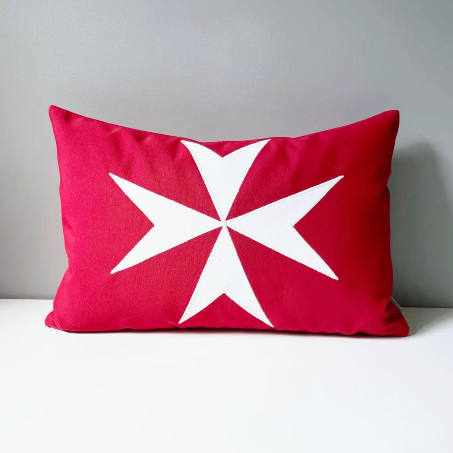 Maltese Flag Pillow Cover, Malta Civic Ensign Outdoor Sunbrella®Cushion Cover