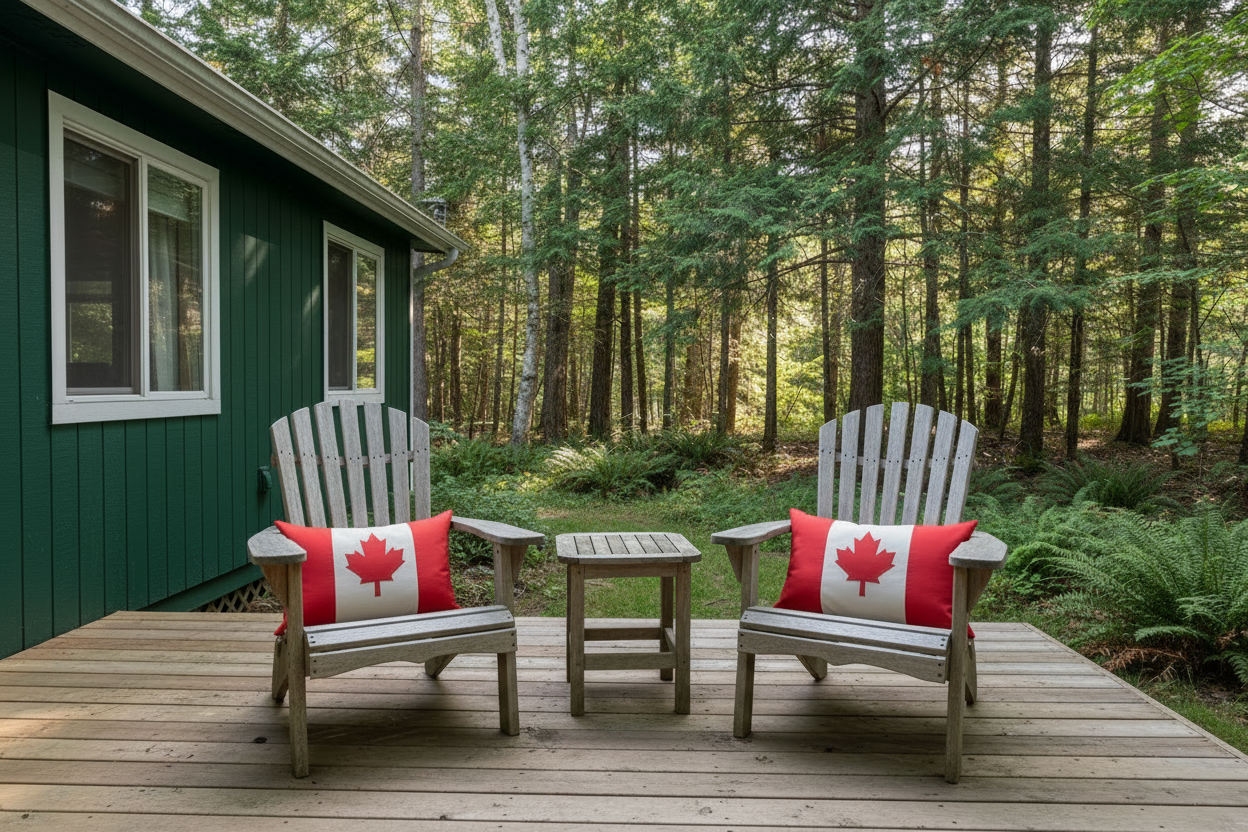 Canada Flag Pillow Cover, Maple Leaf Outdoor Sunbrella® Cushion 45cm/18"