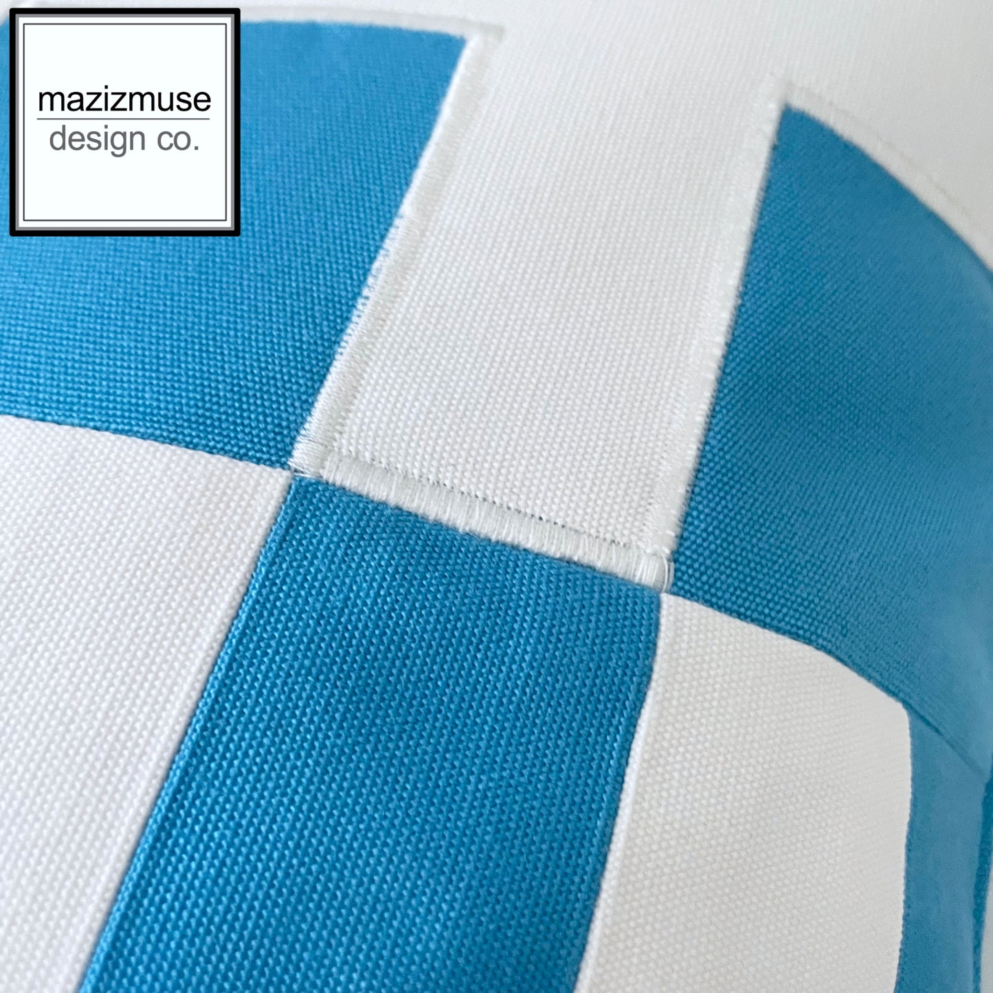 Greek Flag Pillow Cover, Greece Outdoor Sunbrella® Cushion