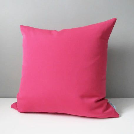 Hot Pink Outdoor Sunbrella® Pillow Cover, Modern Bubblegum Pink Cushion Cover