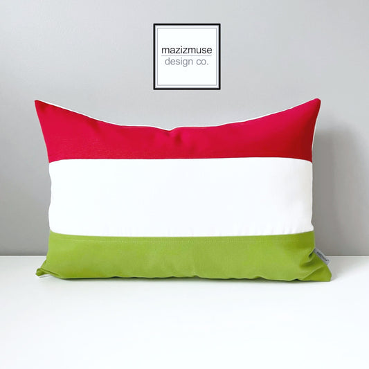 Hungary Flag Cushion Cover, Hungarian Flag, Sunbrella® Outdoor Pillow