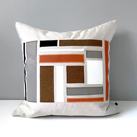 Mid Century Modern Pillow, Decorative Abstract Sunbrella Cushion