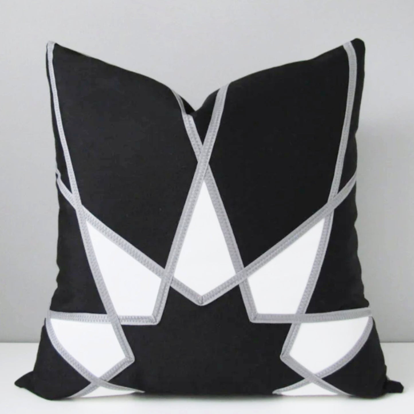 Black & White Sunbrella® Outdoor Pillow Cover, Modern Geometric Cushions