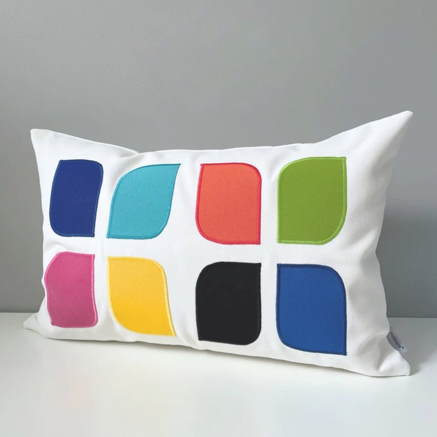 Colorful Sunbrella Outdoor Pillow Cover in Modern Scandinavian Floral, Blomst