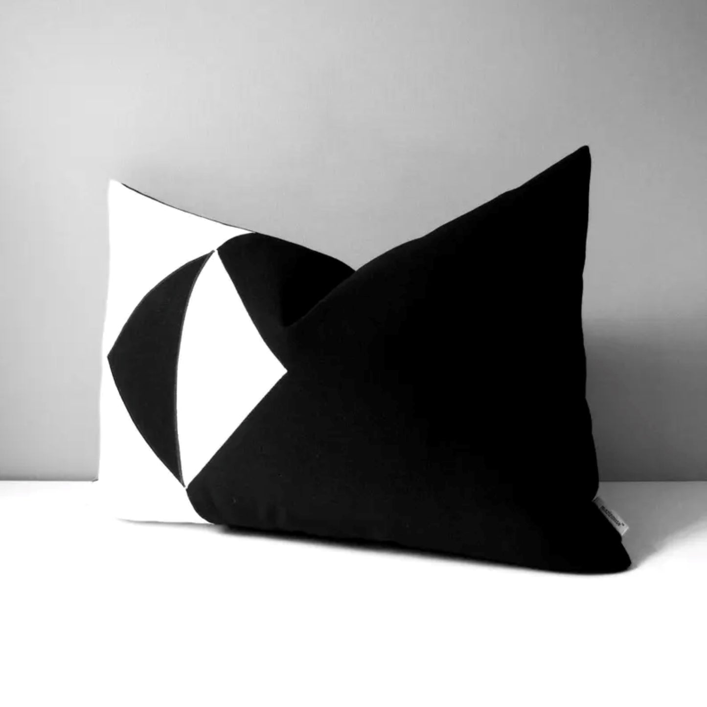 Modern Black & White Geometric Sunbrella Pillow Cover, Outdoor Cushion Cover