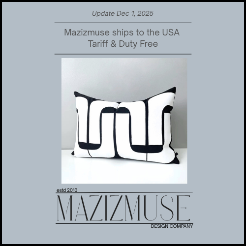 Black & White Sunbrella Outdoor Pillow Cover, Mid Century Modern Cushion Cover