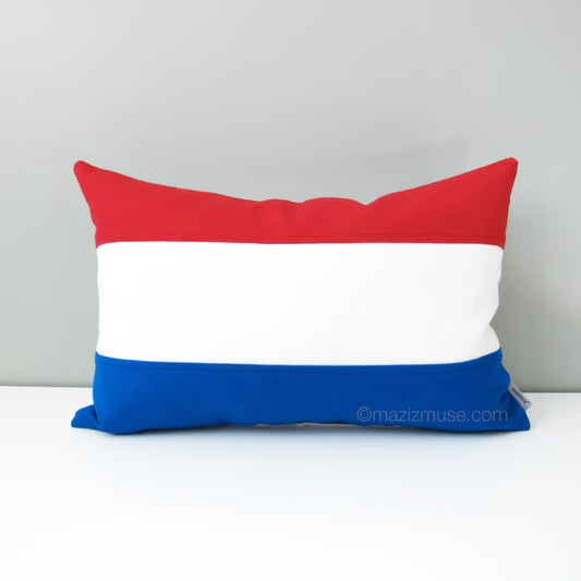 Decorative Netherlands Flag Pillow Cover, Holland Outdoor Sunbrella Cushion Cover