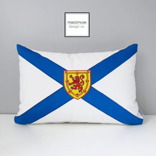 Nova Scotia Flag Pillow Cover, Saltire Sunbrella Outdoor Cushion Cover