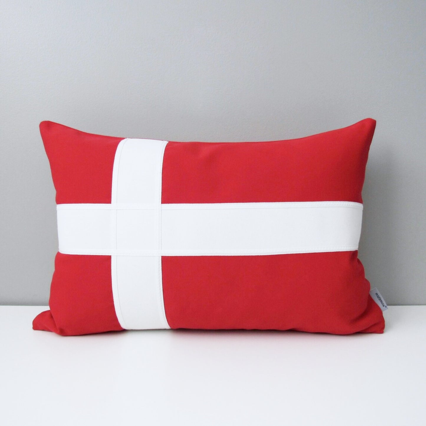 Danish Flag Pillow Cover, Denmark Sunbrella Outdoor Cushions