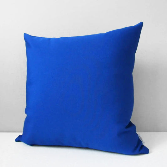True Blue Sunbrella Outdoor Pillow Cover, Decorative Royal Blue Cover
