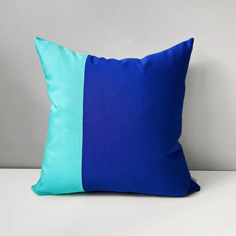 True Blue & Aruba Sunbrella® Outdoor Pillow Cover, Blue Cushion Cover