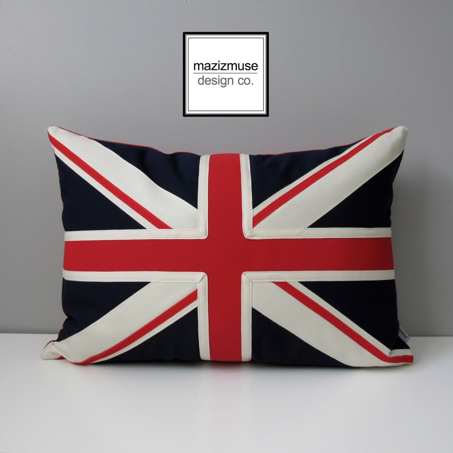 Black & White Cornish Flag Pillow Cover, Outdoor Sunbrella Cushion Cover