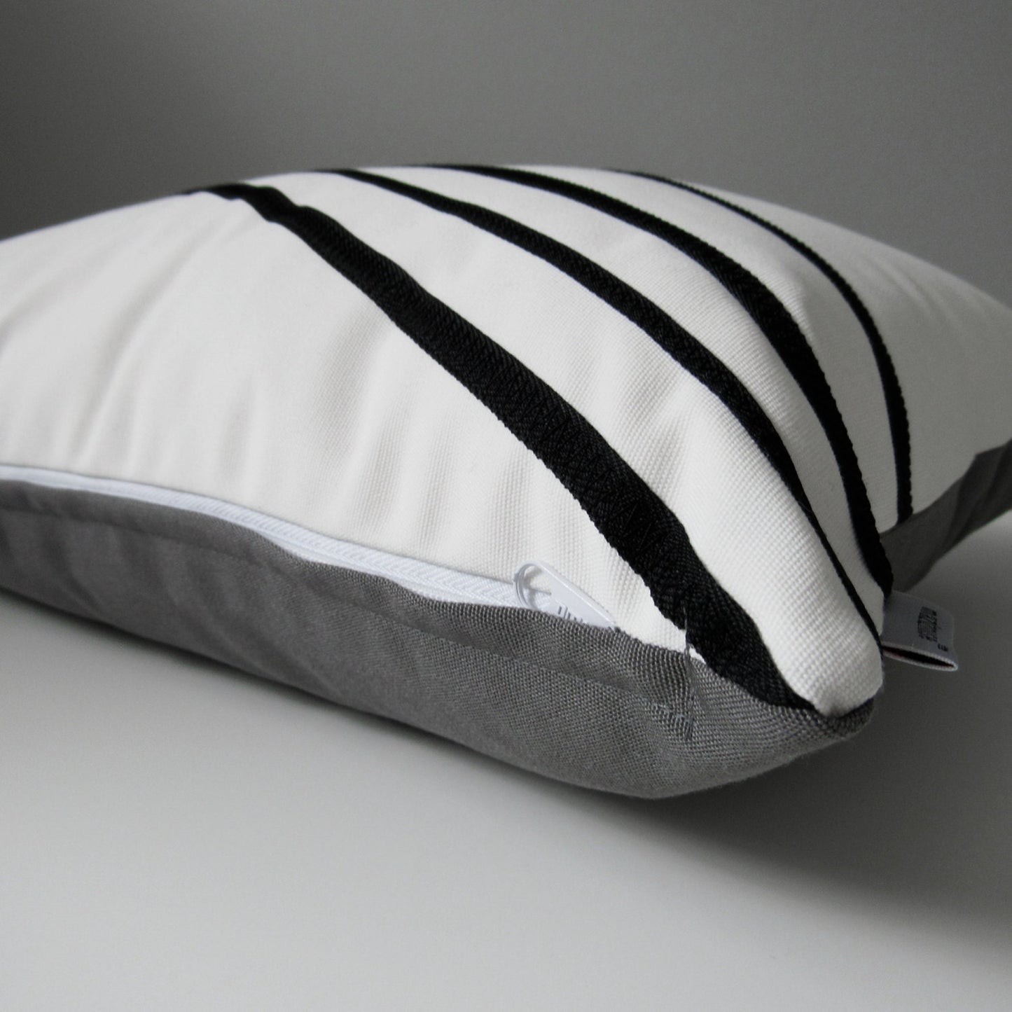 White & Black Outdoor Pillow Cover, Decorative Sunbrella Cushion Cover