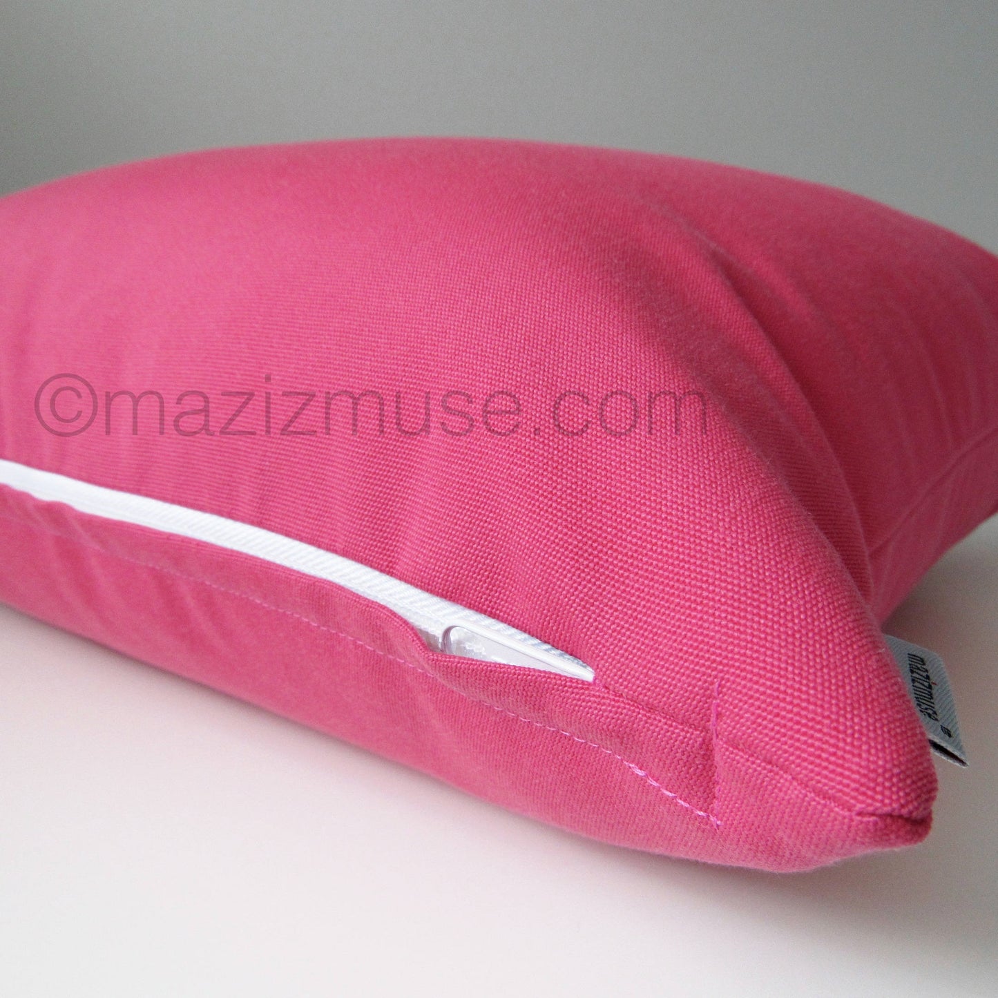 Hot Pink Outdoor Sunbrella Pillow Cover, Modern Bubblegum Pink Cushion Cover
